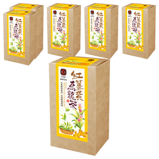 豐滿生技 紅薑黃烏龍茶 台灣製造, 3.5g, 10包, 6盒