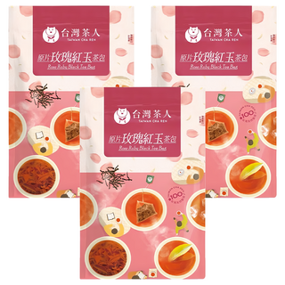 台灣茶人 原片玫瑰紅玉茶包 Set, 3g, 10入, 3袋