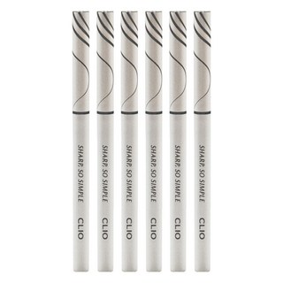 CLIO 珂莉奧 超流線防水抗暈眼線膠筆 0.14g, 002 BROWN, 6支