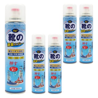 TAMURA 鞋襪消臭抗菌噴霧 360ml 銀離子除臭 鞋襪清新 快速消臭, 5瓶