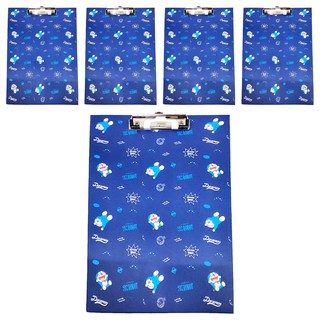 Doraemon 哆啦A夢 A4板夾 附筆夾 23 x 32cm, 藍色, 5個