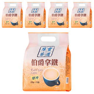 MOCCA 摩卡 厚實茶道 伯爵拿鐵, 25g, 15包, 5袋