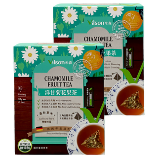 Vilson 米森 洋甘菊花果茶, 無咖啡因, 德國專業調配, 無添加防腐劑, 無添加人工香料, 無添加人工色素, 4g, 8包, 2盒