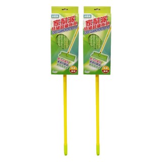 多麼潔 家幫派 特級超纖拖把 超強吸水力 乾濕兩用 可搭配市售靜電除塵紙使用, 2支, 伸長130cm 縮長76cm 板子 31 x 14 cm