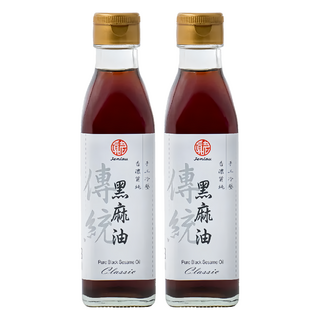 真老 冷壓純黑麻油 台灣製造, 200ml, 2瓶