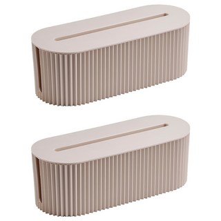 isona 愛收納 延長線收納盒, 2個, 米色