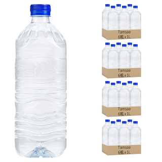 Tamsaa 無標籤天然水, 1L, 24瓶