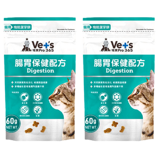 唯寶 機能潔牙餅 腸胃保健配方 60g 全齡貓適用 幫助消化 維護腸道健康, 2包