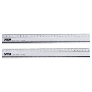 CoX 三燕興業 透明壓克力直尺, CS-3000, 2個