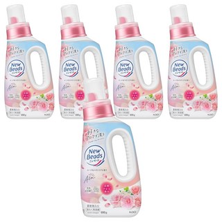 Kao 花王 New Beads 植萃香氛洗衣精 玫瑰 + 木蘭 粉色, 5個, 690g