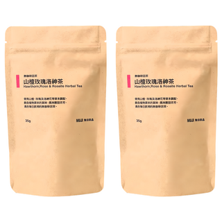 MUJI 無印良品 無咖啡因茶 山楂玫瑰洛神茶, 5g, 7包, 2袋