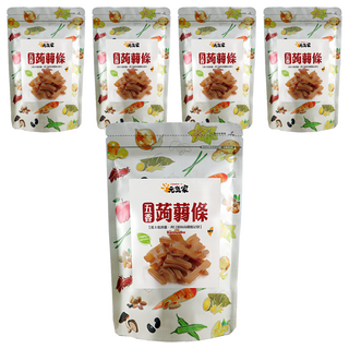 元氣家 五香蒟蒻條 QQ有嚼勁 富含膳食纖維, 200g, 5包