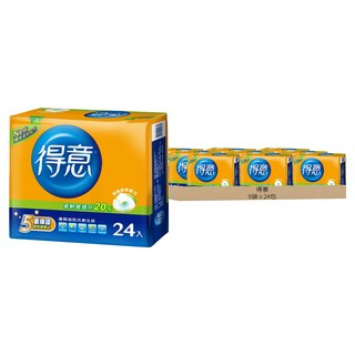 得意 優質抽取式衛生紙, 五重保證 台灣製造, 不易破損 耐用, 24包, 9袋