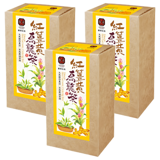 豐滿生技 紅薑黃烏龍茶 台灣製造, 3.5g, 10包, 3盒