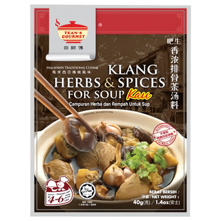 TEAN'S GOURMET 田師傅 吧生香濃肉骨茶湯料包, 馬來西亞傳統風味, 40g, 1包