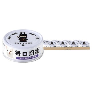 CAT-POOL 貓侍 花花動物醫院 每日均衡主食罐, 24個, 綜合海鮮, 80g