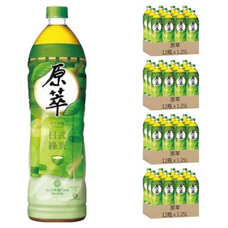 原萃 日式綠茶, 1.25L, 48瓶