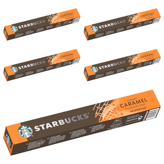 STARBUCKS 星巴克 順滑焦糖風味膠囊咖啡 Nespresso咖啡機適用, 5.1g, 10顆, 5盒