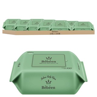 Bebeen嬰兒濕紙巾補充包 EWG 1級成分, 100張, 10包