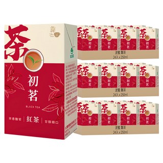 波蜜 靠茶初茗紅茶 Set, 24入 茶香馥郁 甘醇順口, 250ml, 72入