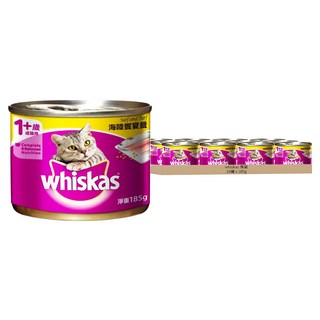 偉嘉 Whiskas 1歲以上成貓, 海陸饗宴餐, 185g, 24罐