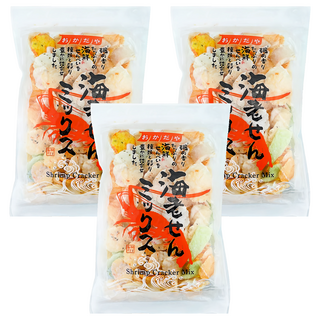 岡田屋 海老綜合餅 多種海鮮風味 185g, 3包