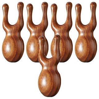 多功能檀木放鬆臉部指壓穴位按摩棒, C, 5支