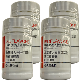 大醫生技 非基改大豆胚芽萃取熟女寶膠囊, 高純度大豆異黃酮, 30顆, 0.6g, 4罐