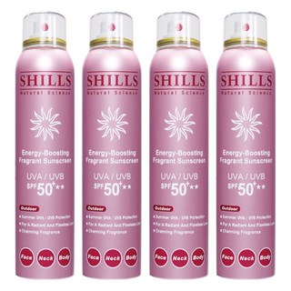 SHILLS 舒兒絲 很耐曬超清爽香氛美肌美白防曬冰鎮噴霧, 180ml, 4件