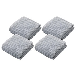 CB JAPAN carari poco格紋系列 超細纖維毛巾 聚酯纖維+尼龍 W300 x D300mm 70g, 典雅紫, 4條