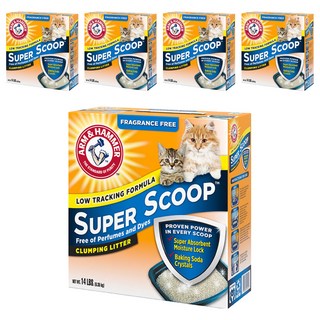 ARM&HAMMER 超凝結貓砂 無香味 99%低粉塵 超強凝結力 易於清潔, 6.35kg, 5盒