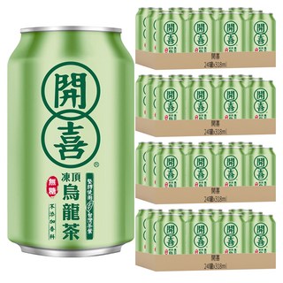 開喜 凍頂烏龍茶 無糖, 318ml, 96罐
