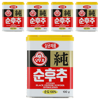 OTTOGI 不倒翁 黑胡椒粉, 100g, 5罐