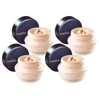 media 媚點 台灣公司貨 極上粉嫩保濕粉底霜 25g, 亮膚色, 4件
