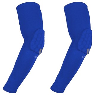 S-SportPlus+ 蜂窩護肘 藍色 S 尺寸 - 運動防護、透氣舒適、靈活支撐, 2入