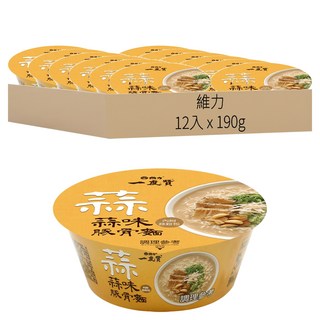 維力 一度贊 蒜味豚骨杯麵 190g, 12入