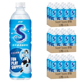 舒跑S健康補給飲料 低熱量 不含果糖或代糖, 1.5L, 36瓶