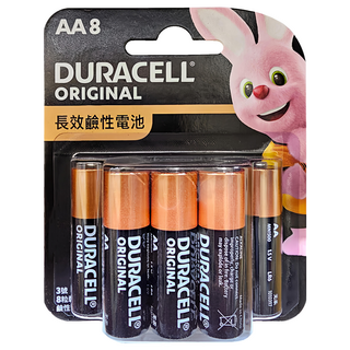 DURACELL 金頂 經典鹼性電池3號 電力持久、適用於日常家電, 8顆, 1組