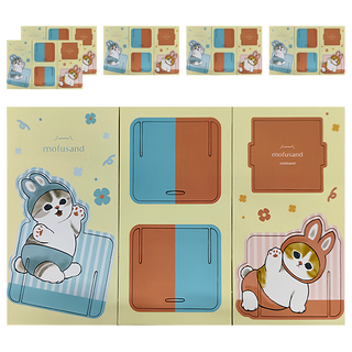 貓福珊迪 兔子造型 置物盒 (未組裝), 22 x 12cm, 黃色 + 藍色 + 橘色, 6個