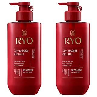 RYO 呂 韓方頭皮瞬效修護潤髮乳 損傷護理&滋養護髮素 花草香, 480ml, 2瓶