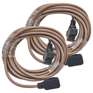 SUN JAKE 永旭電工 3插座耐熱動力軟線，F型平貼式插頭, 沙色, 2條