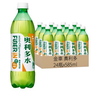 金車 奧利多纖維汽泡飲 零糖、低卡、含5g膳食纖維, 24瓶, 585ml