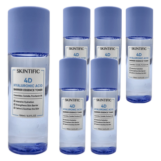 SKINTIFIC 4D透明質酸屏障精華化妝水, 100ml, 6瓶