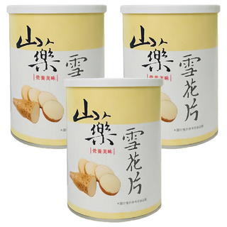 田野仕 山藥雪花片, 100%台灣本土山藥製作, 220g, 3罐
