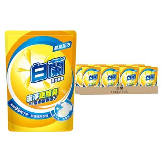 白蘭 超濃縮洗衣精補充包 陽光馨香, 1.6kg, 12包