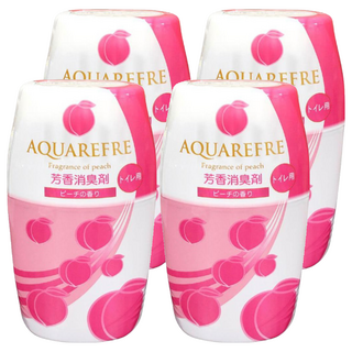 Lion Chemical 獅子化學 aquarefre 廁所用香氛消臭劑 桃香, 400ml, 4入