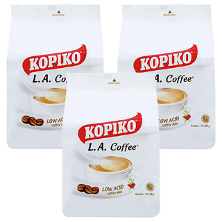 KOPIKO 三合一即溶咖啡 L.A.白咖啡, 25g, 10包, 3袋