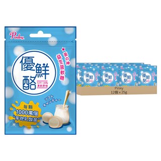 Pinky 優鮮酪益生菌軟糖 夾鏈包 原味, 25g, 12個