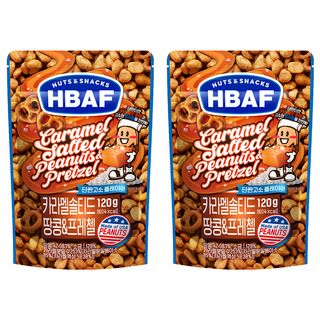 HBAF 花生蝴蝶餅 焦糖鹽味 120g, 2包