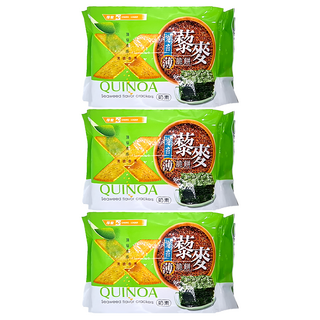 CHANG LEADER 厚毅 藜麥薄脆餅 海苔 酥脆口感一口接一口 藜麥結合海苔香氣更涮嘴, 189g, 3包